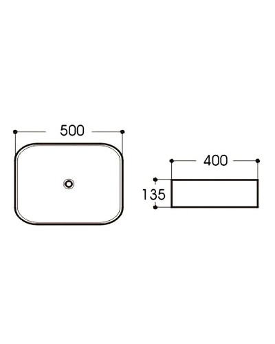 Раковина-чаша SantiLine 50 SL-7020 Белый мрамор