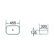 Раковина-чаша SantiLine 45 SL-7023 Темно-коричневый мрамор