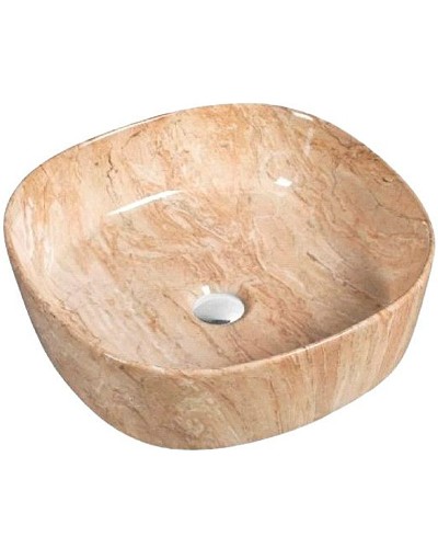 Раковина-чаша SantiLine 44 SL-7024 Коричневый мрамор