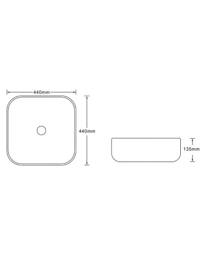 Раковина-чаша SantiLine 44 SL-7024 Коричневый мрамор