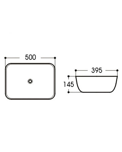 Раковина-чаша SantiLine 50 SL-7025 Коричневый мрамор