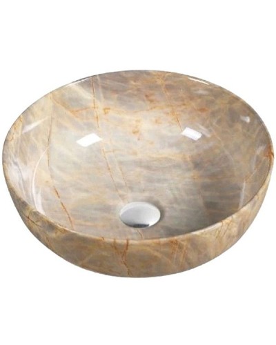 Раковина-чаша SantiLine 41 SL-7026 Коричневый мрамор