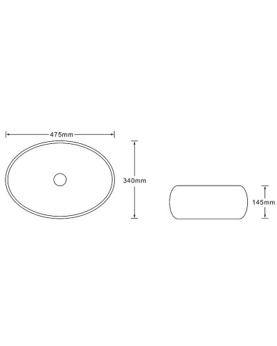 Раковина-чаша SantiLine 47 SL-7028 Белый мрамор