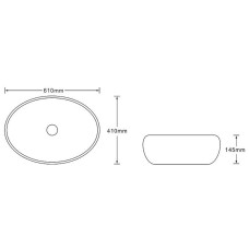 Раковина-чаша SantiLine 61 SL-7030 Черный мрамор