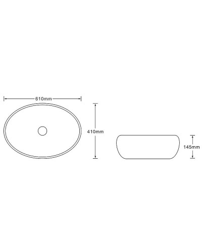 Раковина-чаша SantiLine 61 SL-7030 Черный мрамор