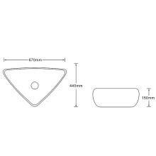 Раковина-чаша SantiLine 67 SL-7031 Черный мрамор