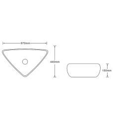 Раковина-чаша SantiLine 67 SL-7031 Черный мрамор