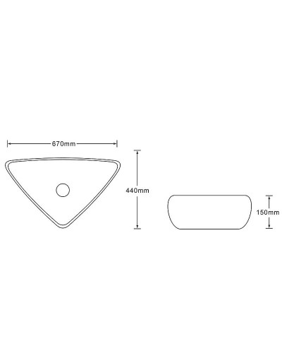 Раковина-чаша SantiLine 67 SL-7031 Черный мрамор