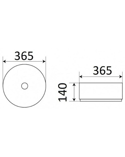 Раковина-чаша CeramaLux 37 C1055 Бело-золотая