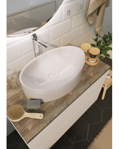 Раковина-чаша Marka One Roll 53 Polytitan У98808 Белая