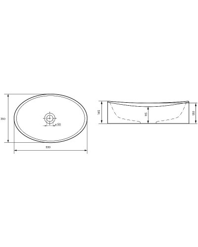 Раковина-чаша Marka One Roll 53 Polytitan У98808 Белая
