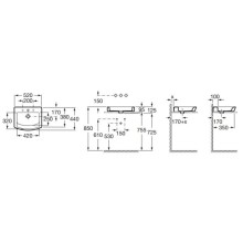 Раковина 52х44 см Roca Hall 327882000