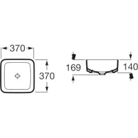 Раковина 37х37 см Roca Inspira Soft 327502000