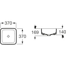 Раковина 37х37 см Roca Inspira Soft 327502000