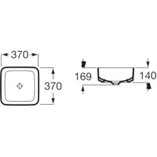 Раковина 37х37 см Roca Inspira Soft 327502000
