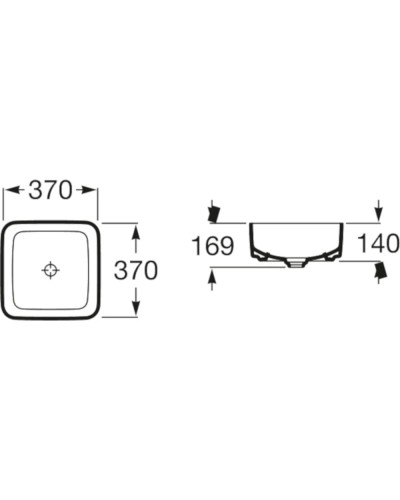 Раковина 37х37 см Roca Inspira Soft 327502000