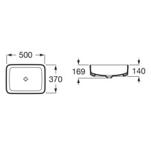 Раковина 50х37 см Roca Inspira Square 327530000
