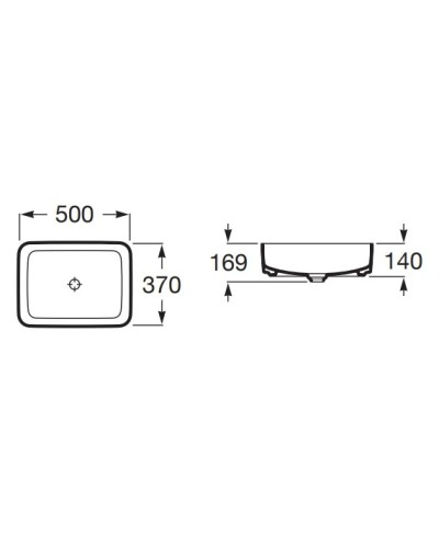 Раковина 50х37 см Roca Inspira Square 327530000