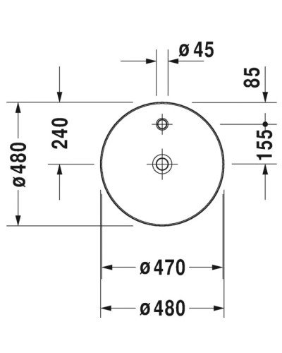 Раковина 48 см Duravit Cape Cod 2328480000