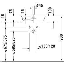 Раковина 48 см Duravit Cape Cod 2328480000