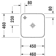 Раковина 46х46 см Duravit Cape Cod 2340460000