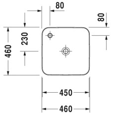 Раковина 46х46 см Duravit Cape Cod 2340460000