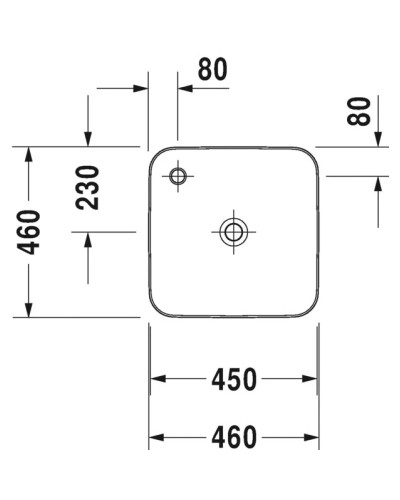 Раковина 46х46 см Duravit Cape Cod 2340460000