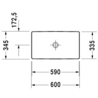 Раковина 60х34,5 см Duravit DuraSquare 2355600000