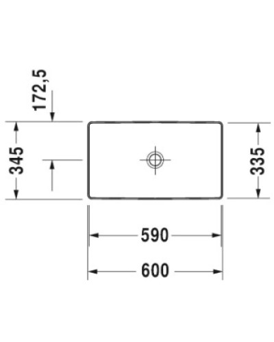 Раковина 60х34,5 см Duravit DuraSquare 2355600000