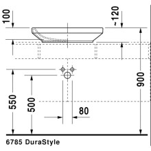 Раковина 60х38 см Duravit DuraStyle 0349600000