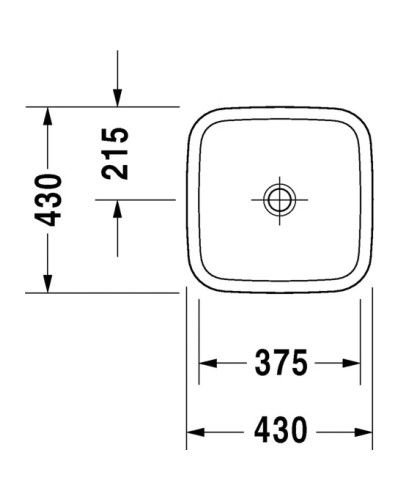 Раковина 43х43 см Duravit DuraStyle 0349430000