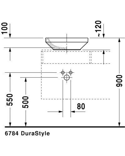 Раковина 43х43 см Duravit DuraStyle 0349430000