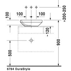 Раковина 43х43 см Duravit DuraStyle 0349430000