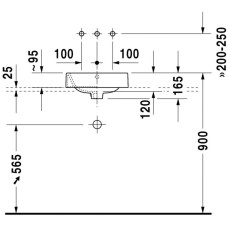 Раковина 40х40 см Duravit Happy D.2 2314400000