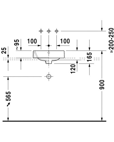 Раковина 40х40 см Duravit Happy D.2 2314400000