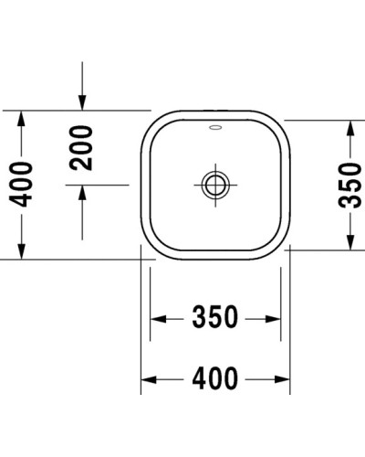 Раковина 40х40 см Duravit Happy D.2 2314400000