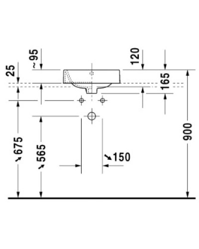 Раковина 40х40 см Duravit Happy D.2 2314400000