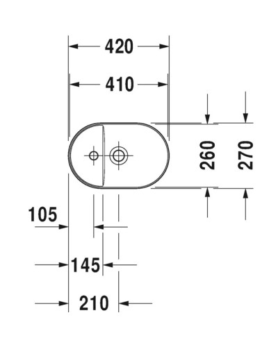 Раковина 42х27 см Duravit Luv 0381420000