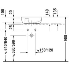 Раковина 42х27 см Duravit Luv 0381420000