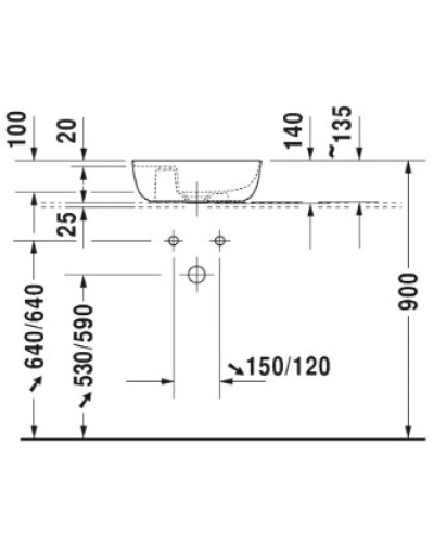 Раковина 42х27 см Duravit Luv 0381420000