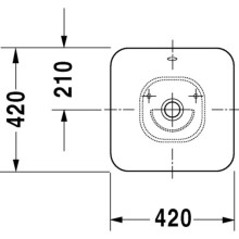 Раковина 42х42 см Duravit ME by Starck 0333420000