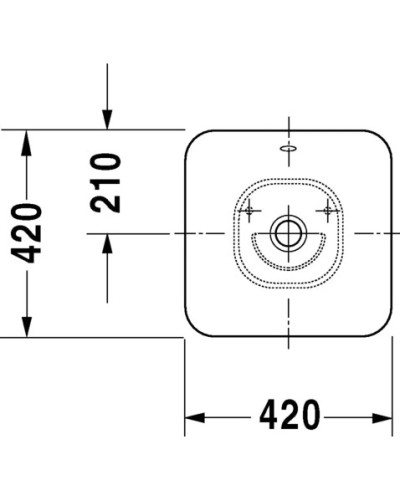 Раковина 42х42 см Duravit ME by Starck 0333420000