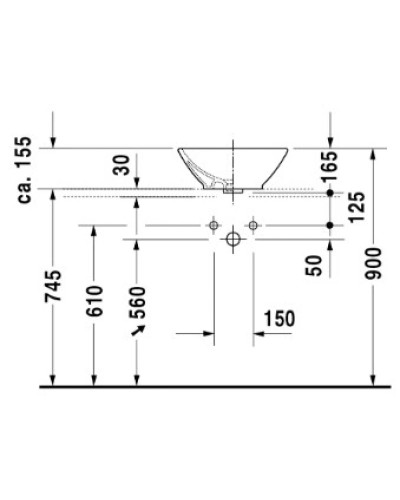 Раковина 42х42 см Duravit ME by Starck 0333420000