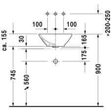 Раковина 42х42 см Duravit ME by Starck 0333420000