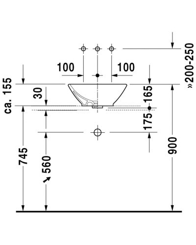 Раковина 42х42 см Duravit ME by Starck 0333420000