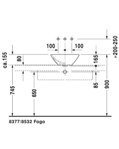 Раковина 42х42 см Duravit ME by Starck 0333420000