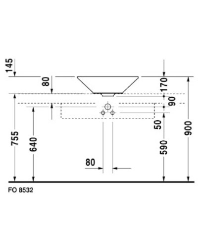 Раковина 53 см Duravit Starck 1 0408530000
