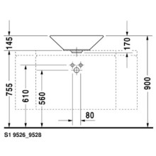 Раковина 53 см Duravit Starck 1 0408530000