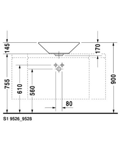 Раковина 53 см Duravit Starck 1 0408530000