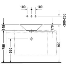 Раковина 53 см Duravit Starck 1 0408530000